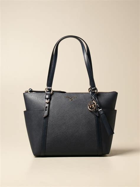 michael kors tasche blau weiß|Michael Kors tragetasche.